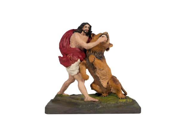 Samson Fights the Lion, S.XX Old Testament Jueces 14, 5- 8