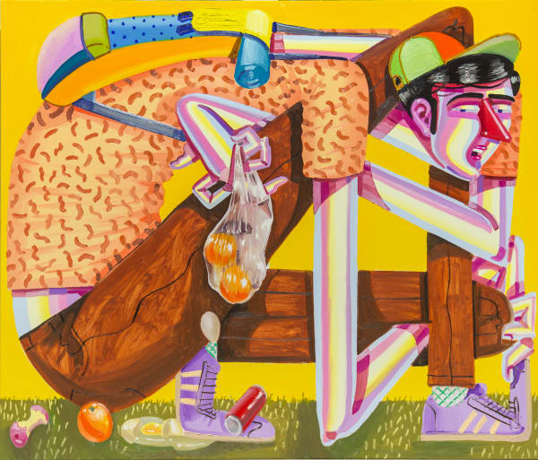 Akos Ezer On the way home, 2023 Oil on canvas / Óleo sobre tela 170 x 200 cm 66 7/8 x 78 3/4 in