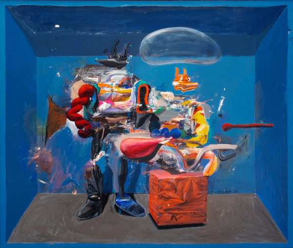 Vav Hakobyan, Mavi Odada İki Figür / Two Figures in a Blue Room, 2023