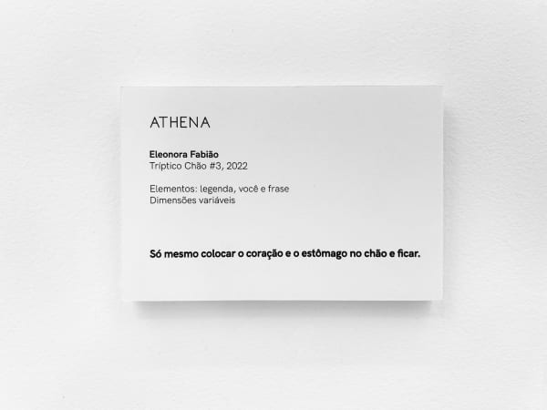 Eleonora Fabião, Tríptico Chão #3, 2022