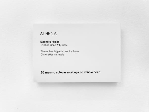 Eleonora Fabião, Tríptico Chão #1, 2022