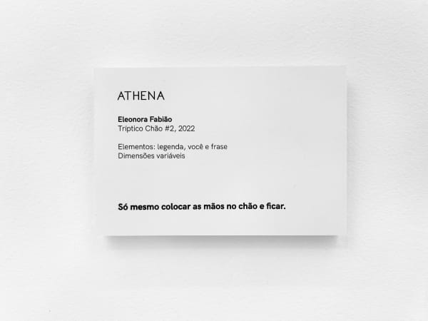 Eleonora Fabião, Tríptico Chão #2, 2022