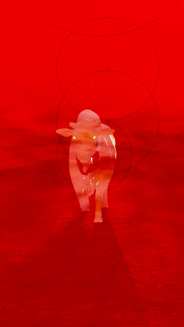 Janaina Wagner, Green flash, green flesh (Gado Frankenstein), 2021