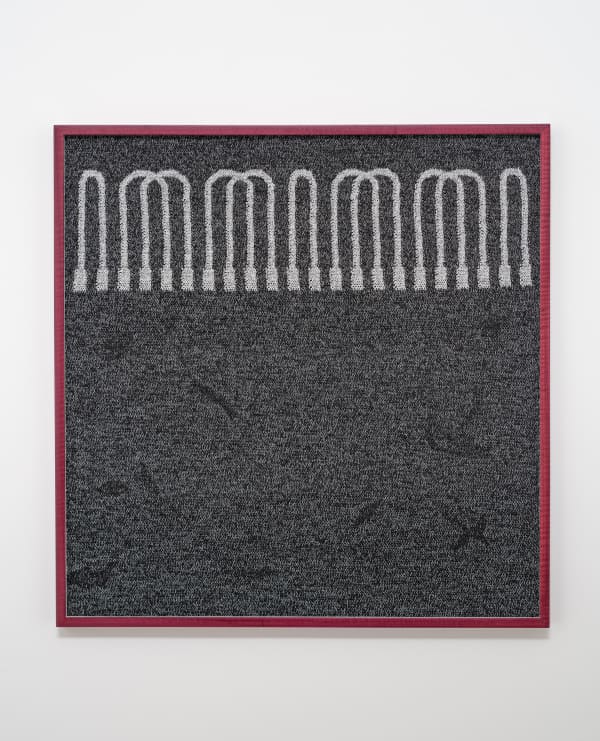 Tonico Lemos Auad Noturno, 2021 lã, papel, linho, algodão [wool, paper, linen, cotton] 64 x 63 x 3 cm 25 1/4 x 24 3/4 x 1 1/8 in