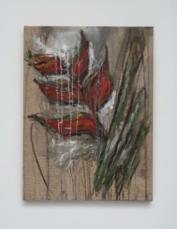 Panmela Castro Mulheres Negras Não Recebem Flores (Thais Rosa), 2021 óleo sobre tela [oil on canvas] 40 x 30 x 4 cm 15 3/4 x 11 3/4 x 1 5/8 in