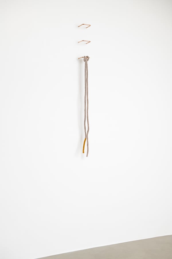 Tonico Lemos Auad Jibóia Dourada, 2022 bronze, lã e linha de costura [bronze, wool and sewing thread]