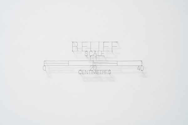 Jorge Macchi Relief, 2020 corda de piano [piano string] 20 x 50 x 6 cm 7 7/8 x 19 3/4 x 2 3/8 in
