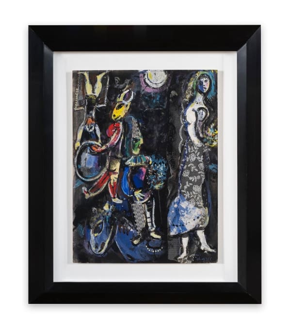 Marc Chagall, Collage d'après Les jeux du Cirque, Circa 1976