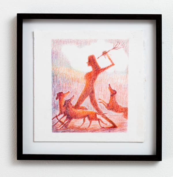 Stick Girl Playing With Dogs