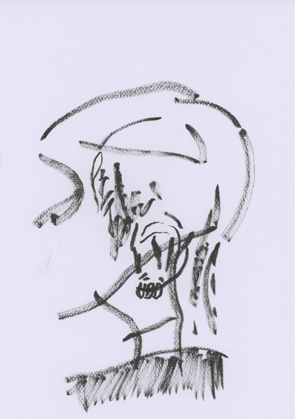 Jack Hogan Stream Drawing 31, 2026 Encre sur papier de qualité sans acide / Ink on archival paper 21 x 29,7 cm (A4)