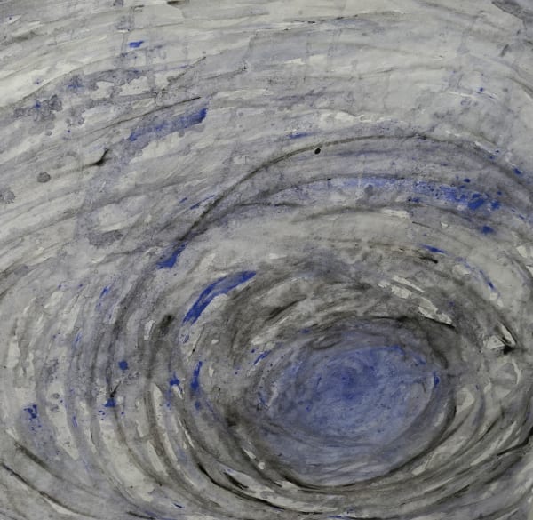 Đỗ-Nguyễn Lập-Xuân In Time For Spring Delay (03.3) - The Corn Field, 2023 performative painting in Vinterbros, Oslo, Norway, acrylic on paper 39 3/8 x 39 3/8 in 100 x 100 cm (in a series of 3) accompanied by a documentation video