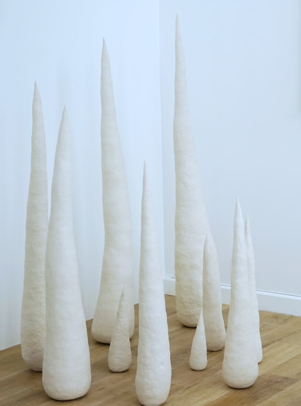Mathilde Cazes Abbesses, 2019 ceramics ensemble of 10 works, H20-130 cm