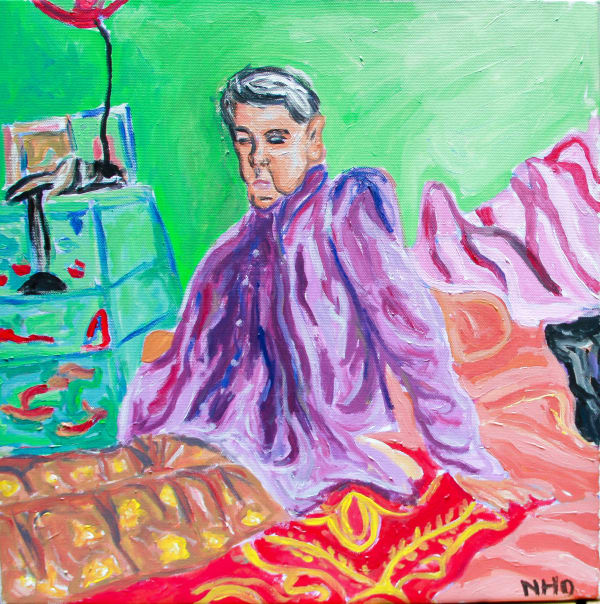 Huỳnh Công-Nhớ Bà Nội (Grandma), 2023 acrylic on canvas 40 x 40 cm