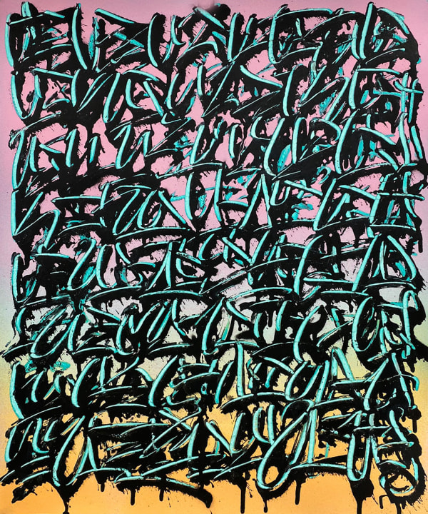 Ecriture automatique turquoise