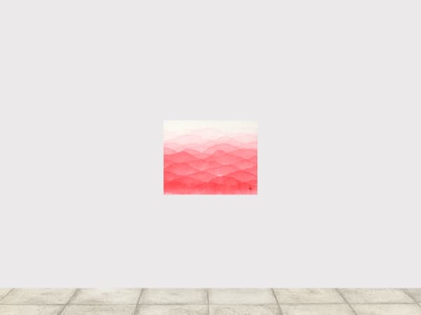 Minjung KIM Red Mountain, 2023 36 x 47,5 cm Encadrement : 62 x 50 x 6,5 cm