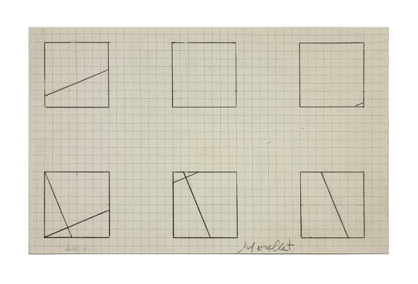 François MORELLET, Dessin projet, 1973