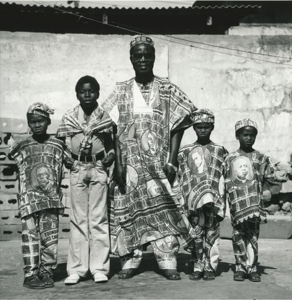 A friend at the time of the Ever Young Studio, and his children, studio X23, Accra