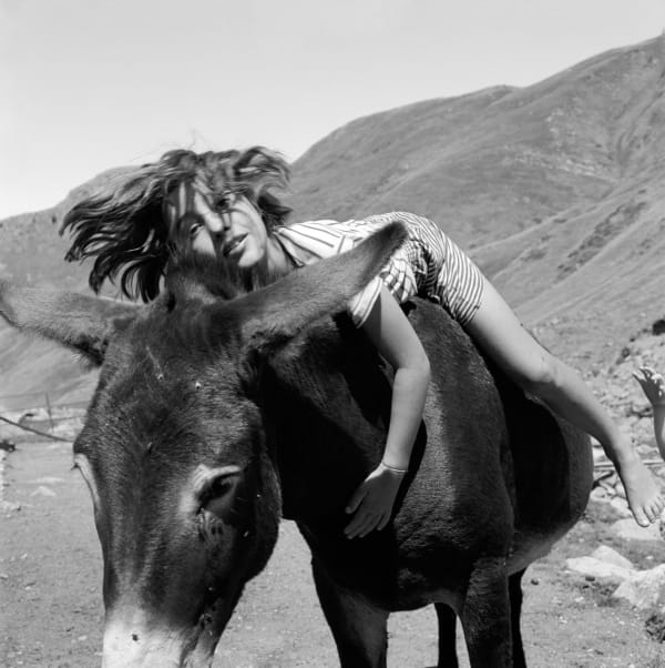 Lydie and her donkey, vallée d'Ossau