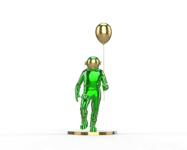 Brendan Murphy, Balloon Spaceman (green), 2025