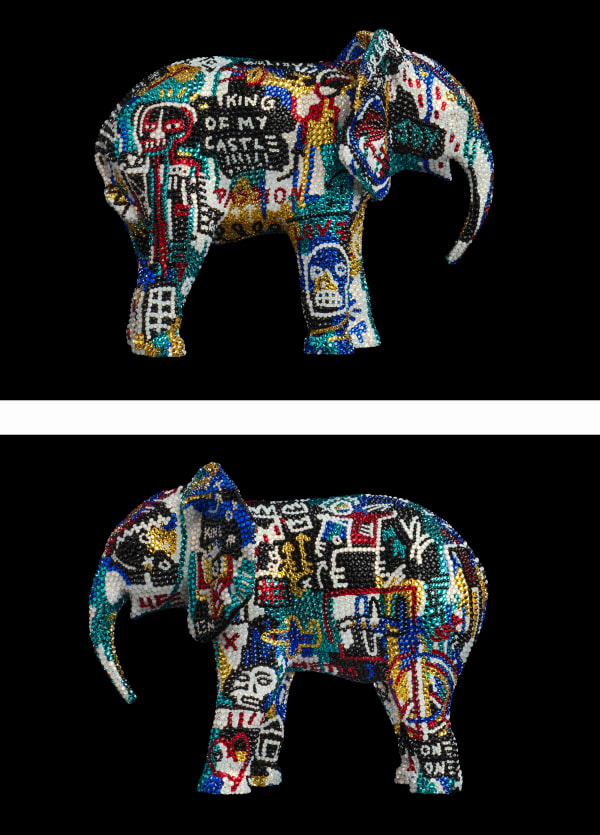 Metis Atash, ELEPHANT Small "TIGHTROPE" feat. Basquiat, 2021