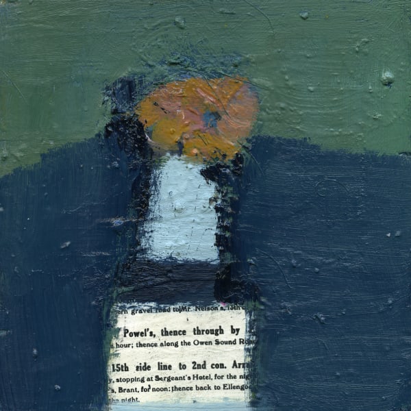 Jennifer Hornyak, Orange Flower with Script, 2021