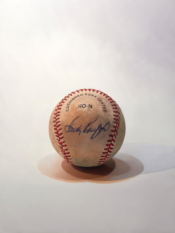 James Lahey, Sandy Koufax Baseball Portrait, 2024-2025