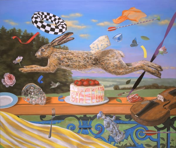 Fabian Jean, Still Life with Strawberry Cake, 2023