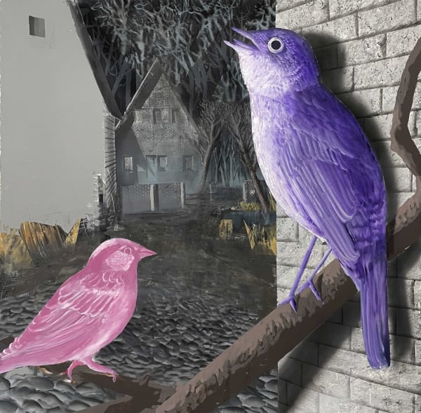 Julius Hofmann, Spatz und Nachtigall, 2022