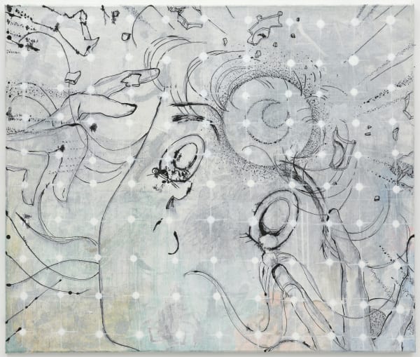 Amadeus Certa Shattered mind, 2025 Ink, Japanese paper on canvas 85 x 100 cm, 33 1/2 x 39 1/2 in, Unique