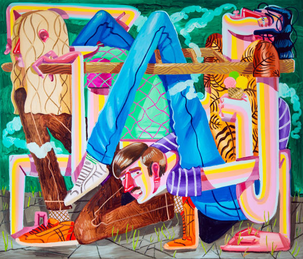 Ákos Ezer, Ladder, 2021, Oil on canvas, 78,74x92,51 inch, 200x235 cm