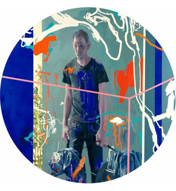 James Jean, Jared, 2012, Acrylic and Oil on Canvas, mounted wood panel, 72 inch Diameter, 182,88 cm Durchmesser
