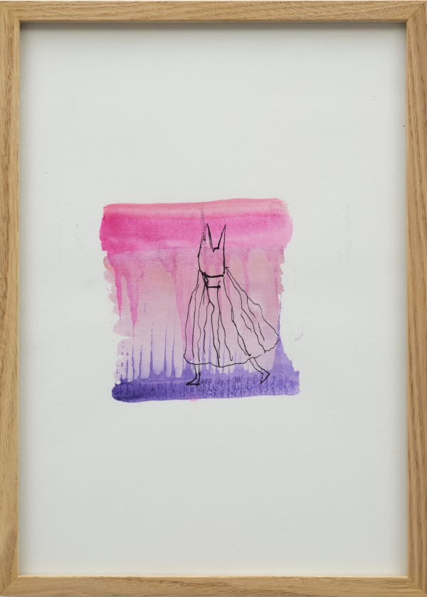 Paul Mittler West Wien is Gotham 1, 2023 Acrylic and ink on paper 31 x 23 cm 12 x 9 in Unique