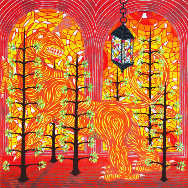 Andrew Schoultz, IN THE GLORIOUS LIGHT, 2019, Acrylic on Canvas,122 x 122cm, 8.000€