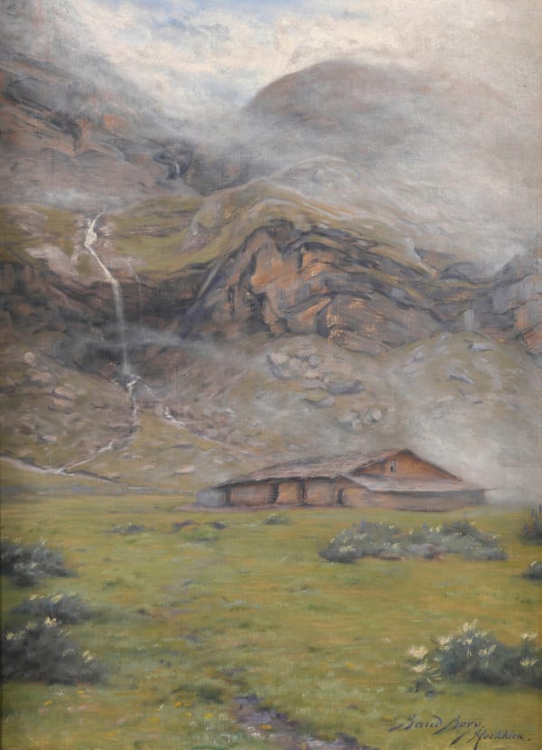 Auguste Baud-Bovy, Le chalet de Hochkien et le brouillard, 1893
