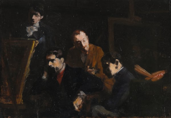 Émile-Artus Boeswillwald, Autour d’une toile, esquisse, circa 1904