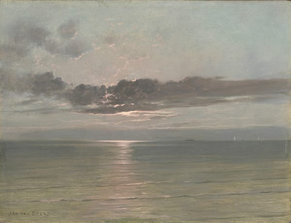 Jan Van Beers, Coucher de soleil sur la mer, Circa 1900