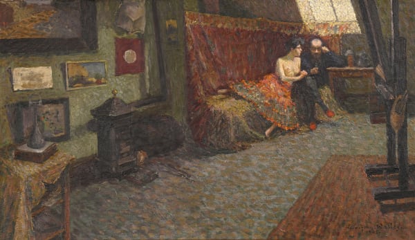 Léon-John Wasley, Intérieur d’atelier , 1905