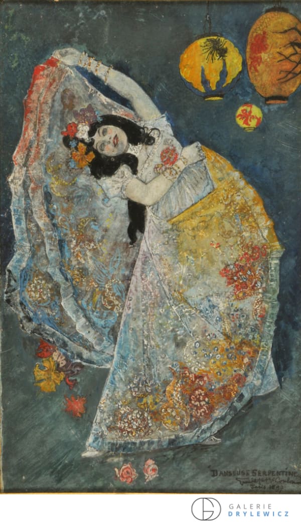 Emile Antoine Coulon, Danseuse Serpentine, portrait présumé de Loïe Fuller, 1897