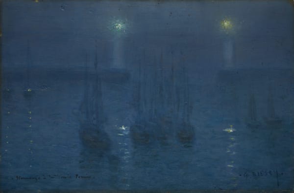 Gabriel Biessy, Belle Île, Port Palais, Soir , 1907