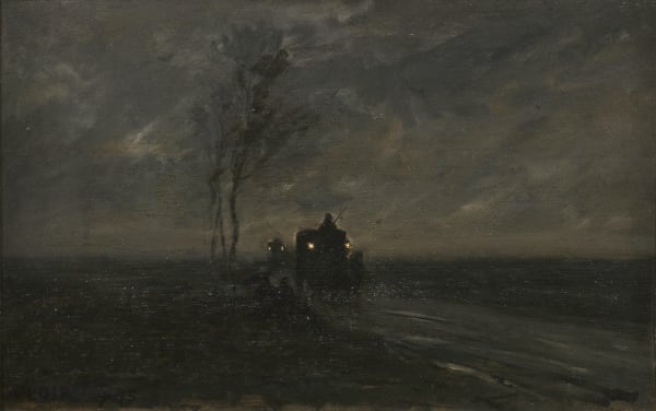Luigi Loir Fiacre dans la nuit, 1878