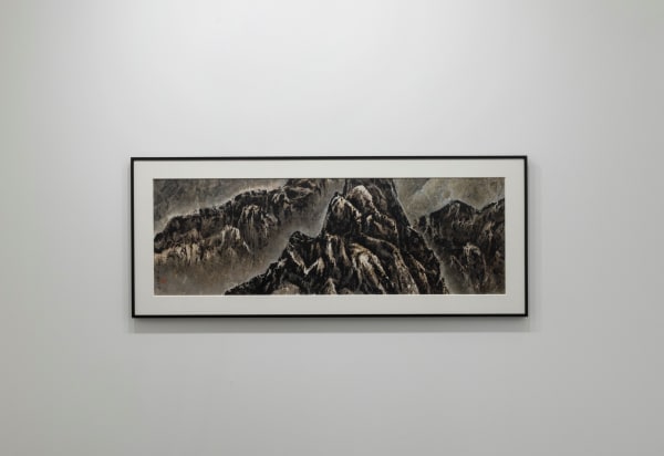 Liu Kuo-Sung 劉國松, Spring Snow in the Cold Mountains of the Western Regions 西域寒山春後雪, 2004