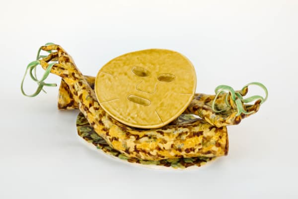 Cathy Lu, American Dream Pillow (Yellow Beauty Mask), 2020