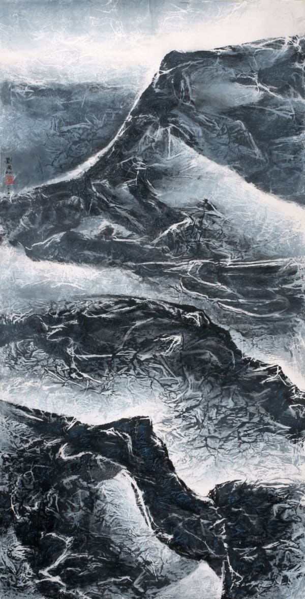Liu Kuo-Sung 劉國松, Skyscraping Mountains 嶽上摩天, 2015
