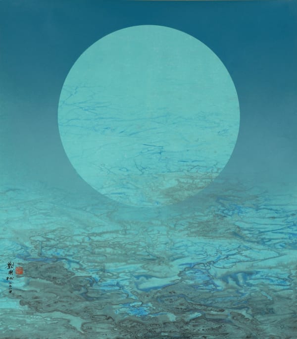 Liu Kuo-Sung 劉國松, Unhurried Moonlight 月色何悠悠, 2014