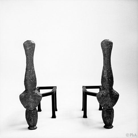 Paire de Chenets / Pair of Andirons (D042), XXIe