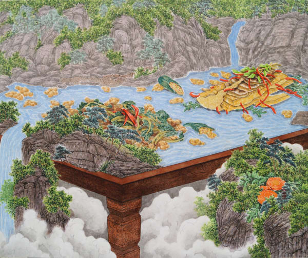 Haru K, Delicious scape ( pizza), 2021