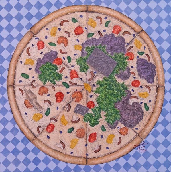 Haru K, Delicious scape ( pizza), 2014
