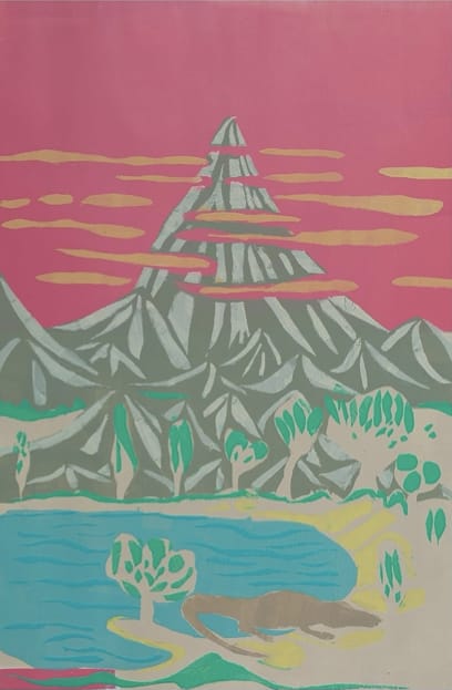 Prathap Modi, A Crocodile came out from mountain lake just before rain, 2020