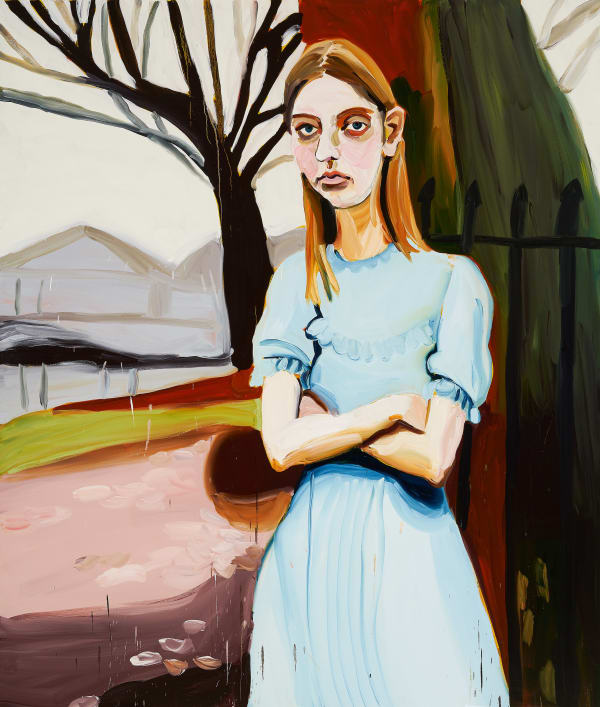 Jenni Hiltunen Smalltown Girl, 2019 Oil on canvas 78 5/8h x 66 7/8w in 200.0h x 170.0w cm