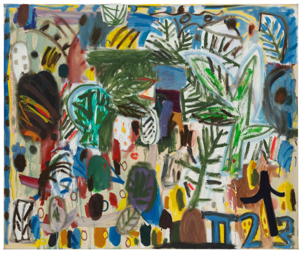 Tuukka Tammisaari Things in the Wind, 2023-2024 Oil and colored pencil on canvas 59 1/8h x 70 6/8w in 150.0h x 180.0w cm